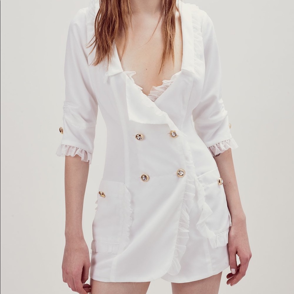 FOR LOVE & LEMONS white blazer dress